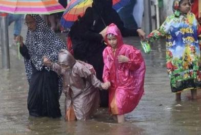 孟买橙色警报：由于大雨 学校今天仍然关闭