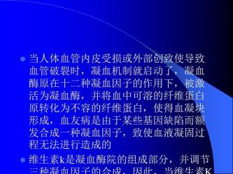 正常血凝块所必需的维生素——维生素K：保持血液健康的秘密武器